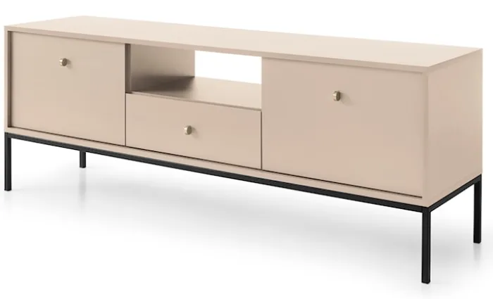 Szafka RTV Monne 153 cm beżowa vintage