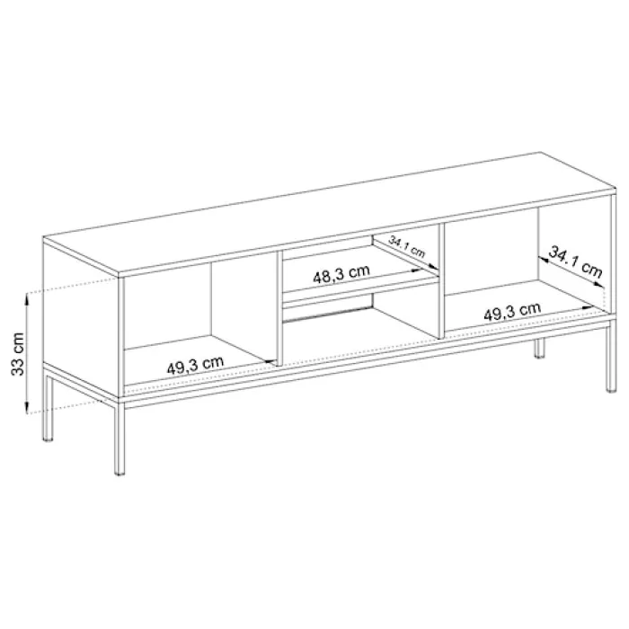 Szafka RTV Monne 153 cm beżowa vintage