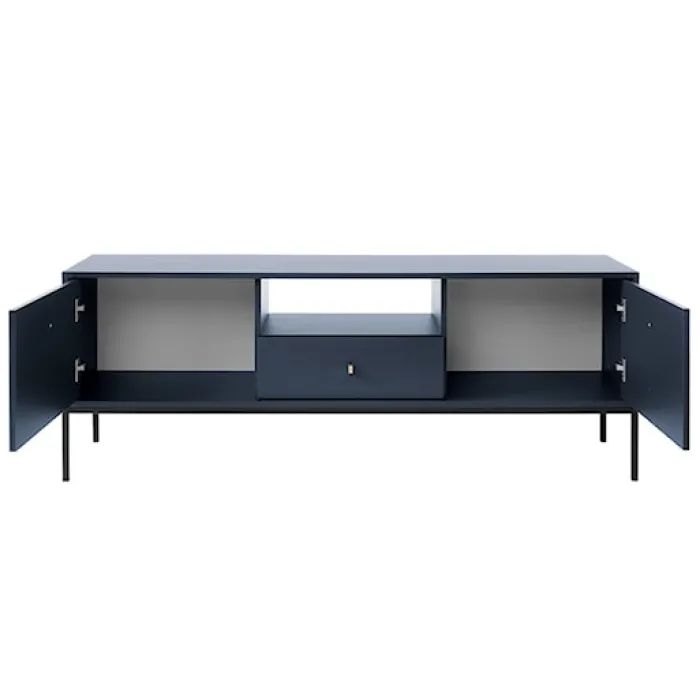 Szafka RTV Monne 153 cm granatowa vintage
