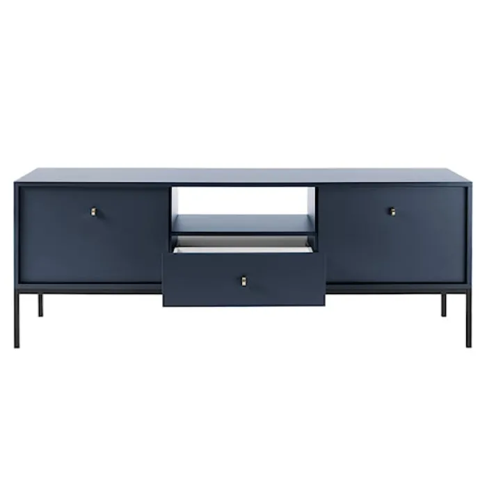 Szafka RTV Monne 153 cm granatowa vintage