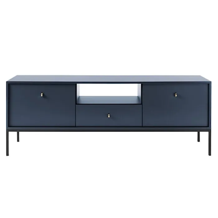 Szafka RTV Monne 153 cm granatowa vintage