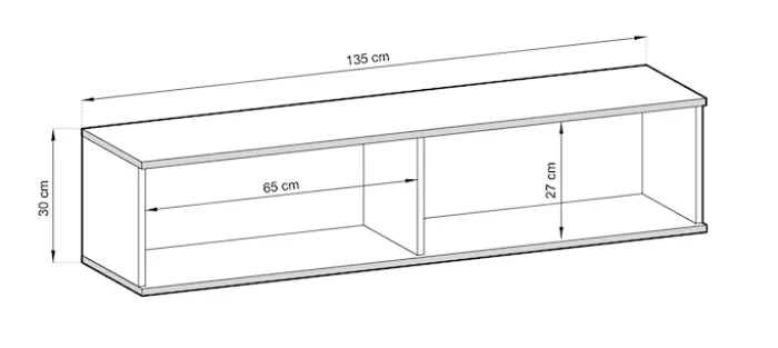 Szafka RTV Mucalma 135 cm beżowa ze złotymi wstawkami
