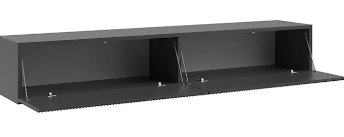 Szafka RTV Nolie 175 cm wisząca Jesion Portland Czarny