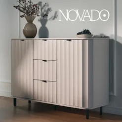 Szafka RTV Novado z dwoma klapami i wnęką 137 cm kaszmir