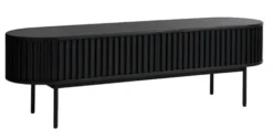 Szafka RTV Ovitties 160 cm czarne lamele
