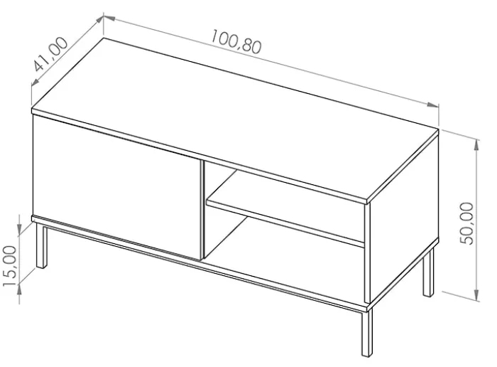 Szafka RTV Perila 100 cm czarna