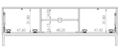 Szafka RTV Perila 150 cm czarna