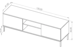 Szafka RTV Perila 150 cm hikora