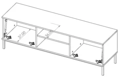 Szafka RTV Perila 150 cm hikora