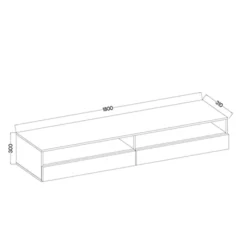 Szafka RTV Rednaw 180 cm Beton