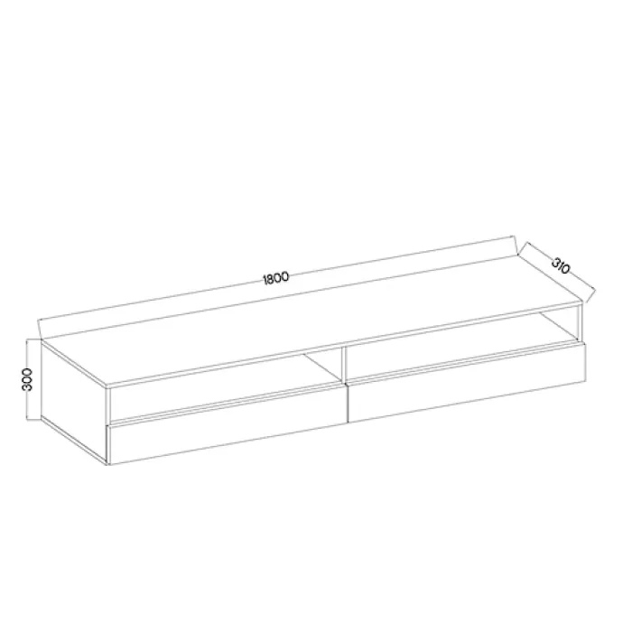 Szafka RTV Rednaw 180 cm Beton