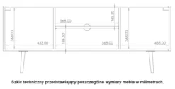 Szafka RTV Rinnili 150 cm Czarny grafit/Captains Deck