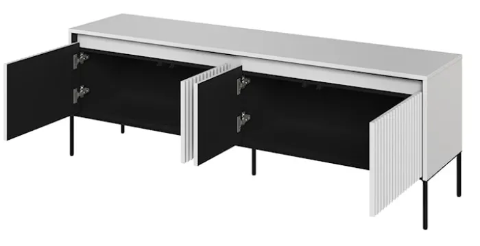 Szafka RTV Trend 167 cm z LED Biała