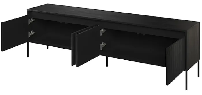 Szafka RTV Trend 193 cm z LED Czarna