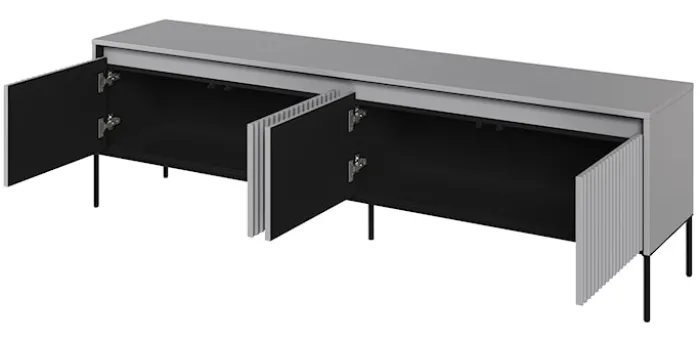 Szafka RTV Trend 193 cm z LED Szara