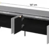 Szafka RTV Trend 167 cm z LED Szara