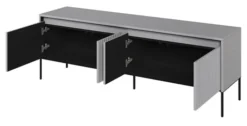 Szafka RTV Trend 167 cm z LED Szara