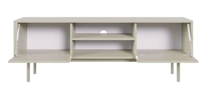 Szafka RTV Viviaro dwudrzwiowa z wnękami 154 cm kaszmir
