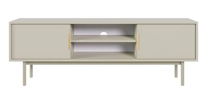 Szafka RTV Viviaro dwudrzwiowa z wnękami 154 cm kaszmir