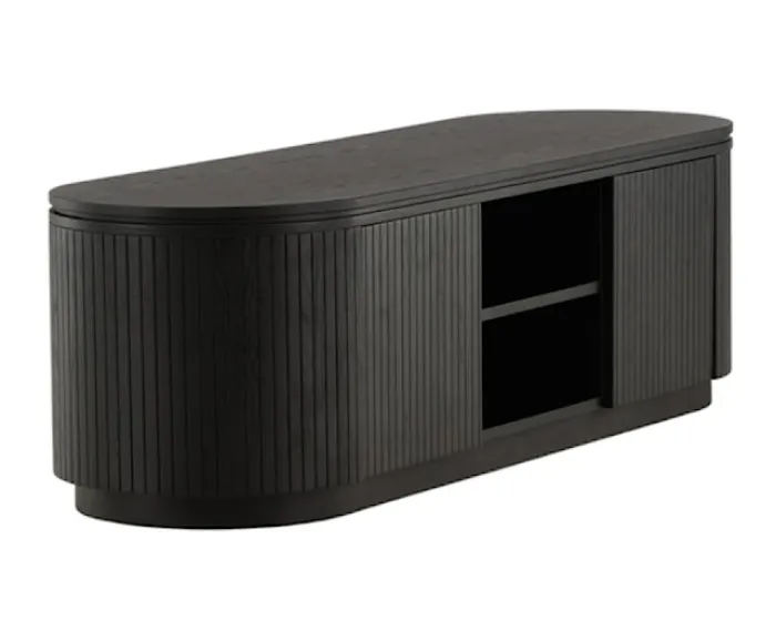 Szafka RTV Vulnutter 160 cm dąb czarny/lamele