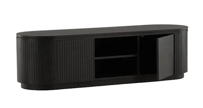 Szafka RTV Vulnutter 160 cm dąb czarny/lamele
