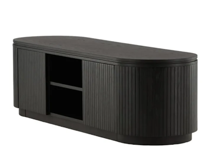Szafka RTV Vulnutter 160 cm dąb czarny/lamele