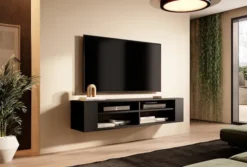 Szafka RTV Wall 140 cm Czarny
