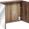 Szafka wisząca Olimmi z lustrem 80 cm dąb santa
