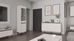 Szafka wisząca Osaka z ryflowanym frontem 46 cm beż piaskowy