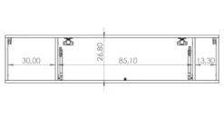 Szafka wisząca Perila 135 cm zamykana biała