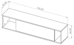 Szafka wisząca Perila 135 cm zamykana biała