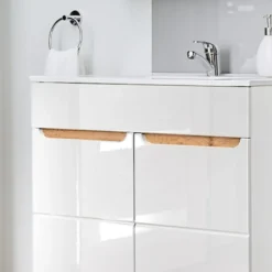 Szafka z umywalką Jakkarta biała 60 cm