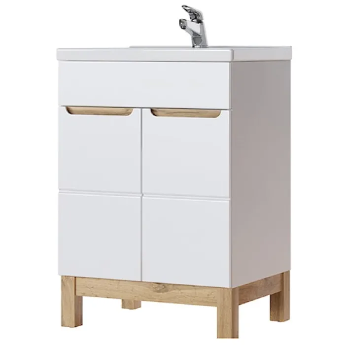 Szafka z umywalką Jakkarta biała 60 cm