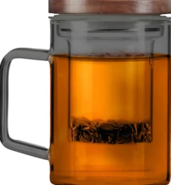 Szklanka z zaparzaczem Soho 350 ml grafitowa