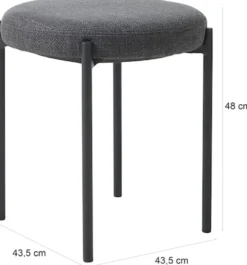 Taboret z tapicerowanym siedziskiem Pelican brązowy