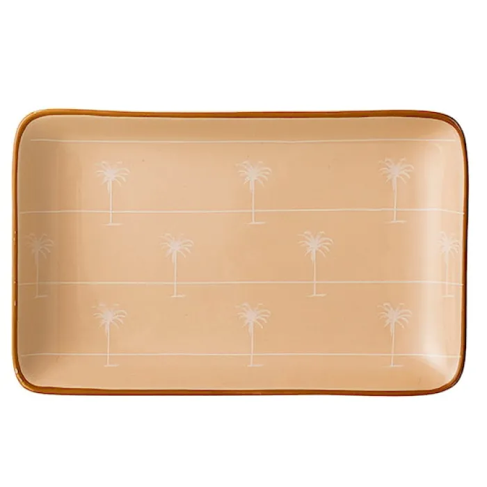 Talerz Bloomingville Lusea z kamionki długość 19 cm