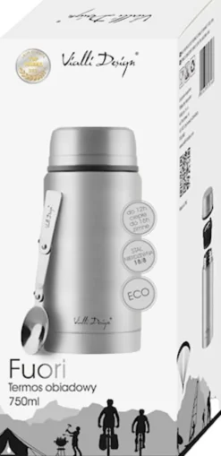 Termos obiadowy Fuori 750 ml srebrny matowy
