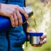 Termos turystyczny z 2 kubkami Fuori 1L granatowy