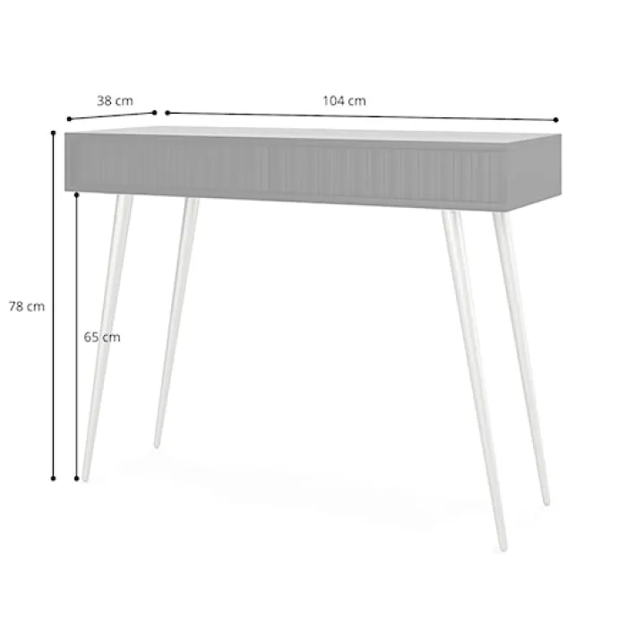 Toaletka Bello 104 cm biała ze złotymi nogami