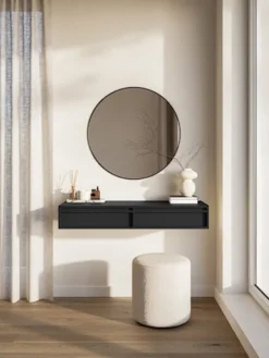 Toaletka Evo z szufladami wisząca 110 cm Czarna