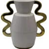 Wazon Kaljos ceramiczny złoto-biały