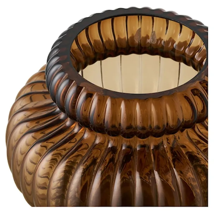 Wazon szklany Coveric 16 cm brązowy