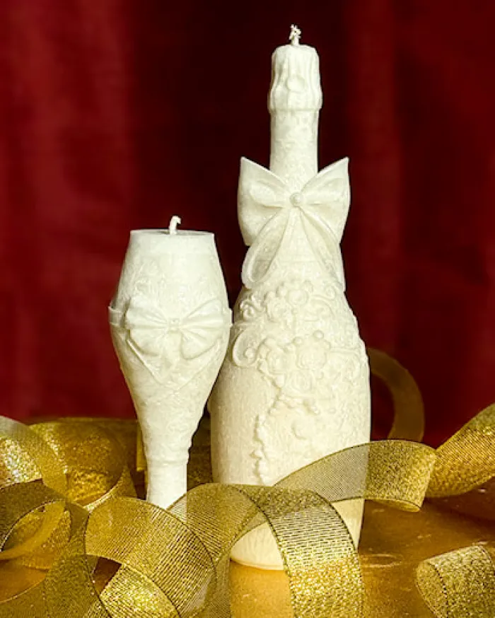 Świeca z wosku palmowego Champagne Bottle 330 g