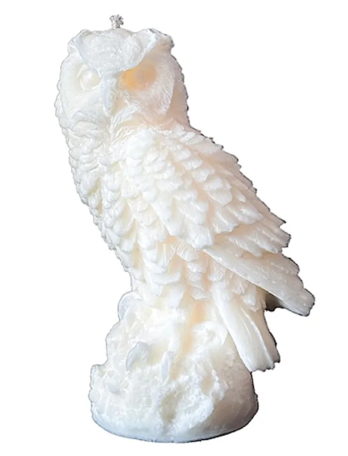 Świeca z wosku palmowego Owl Statue 350 g