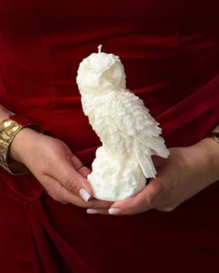 Świeca z wosku palmowego Owl Statue 350 g
