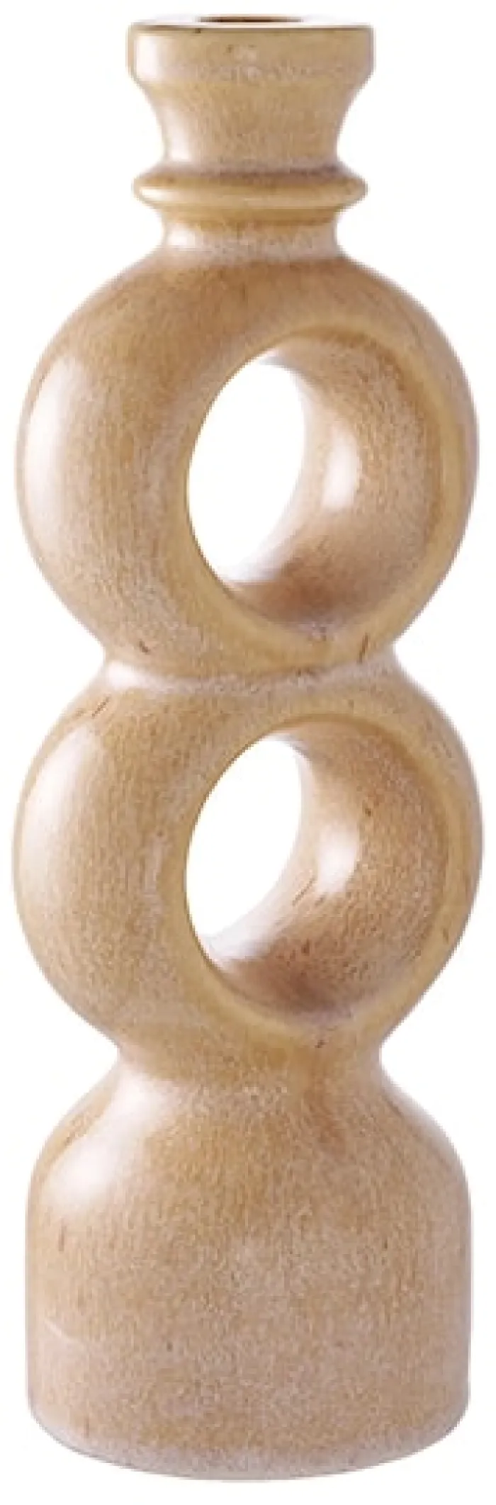 Świecznik Codeted ceramiczny 30,5 cm brązowy