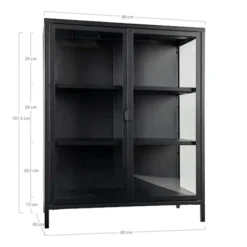 Witryna dwudrzwiowa Centho 101,5 cm czarna