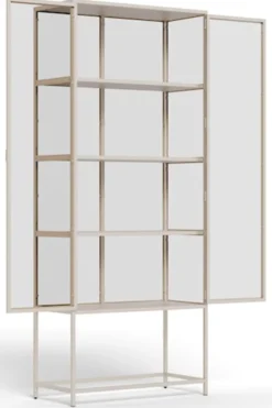 Witryna dwudrzwiowa Seaford 77 cm beżowa