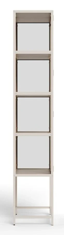 Witryna dwudrzwiowa Seaford 77 cm beżowa