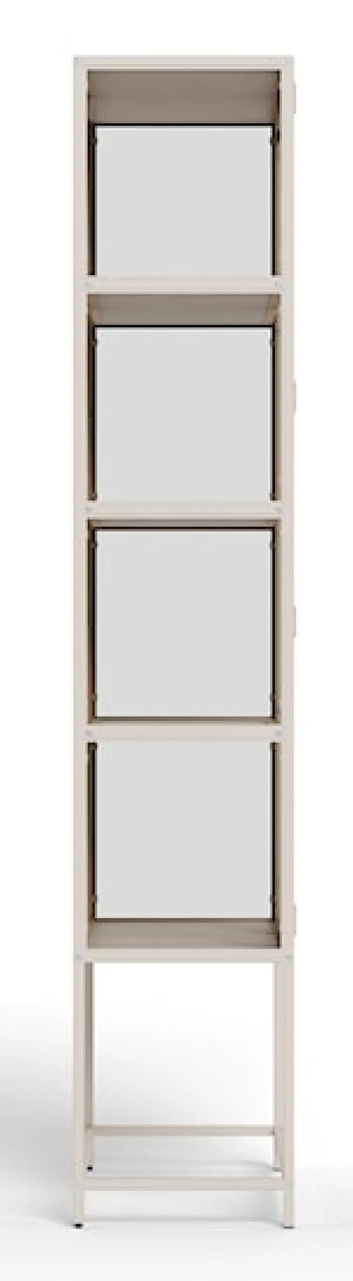 Witryna dwudrzwiowa Seaford 77 cm beżowa
